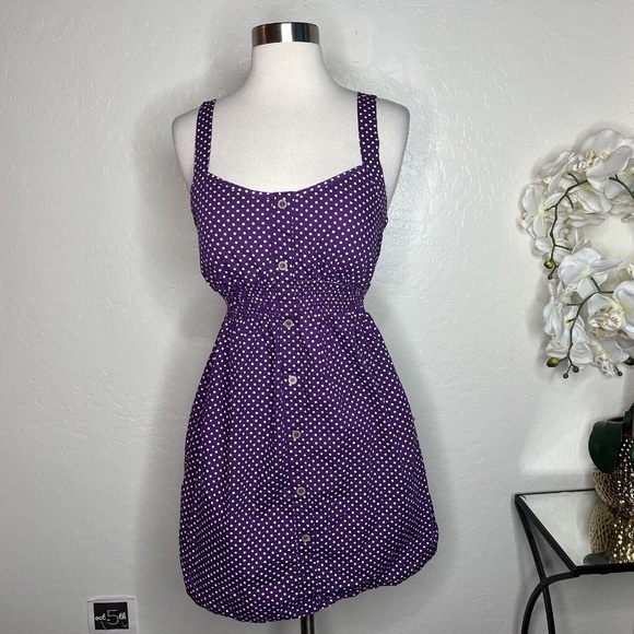 Rhapsody Dresses & Skirts - Rhapsody purple polkadot mini sundress M